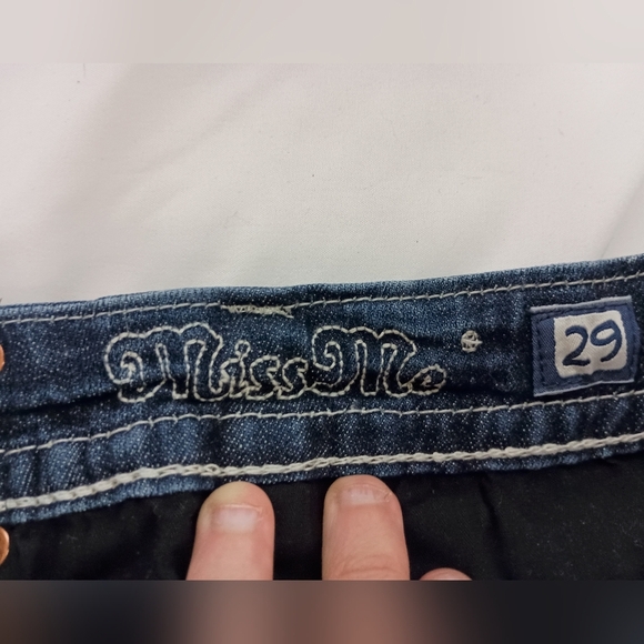 MISS ME Blue Midrise Skinny Jeans with Vintage Wash (#1,425) - Picture 2 of 9